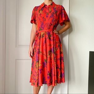 NANETTE Lepore Pintuck Floral Dress